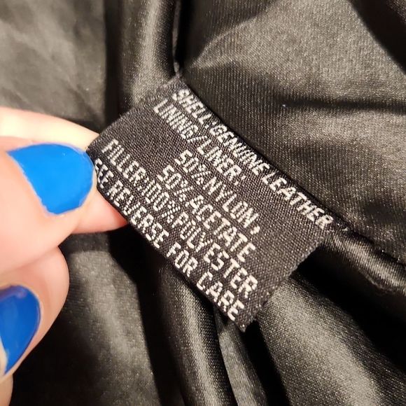 Gorgeous black leather motorcycle jacket size M with braided detail! - Picture 4 of 10